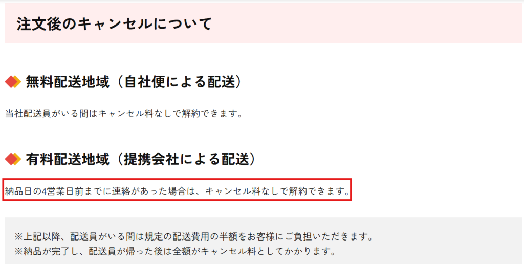 納品4営業日前のキャンセル規定がわかるかしてどっとこむ公式サイトのご利用の流れ(2026年6月時点)